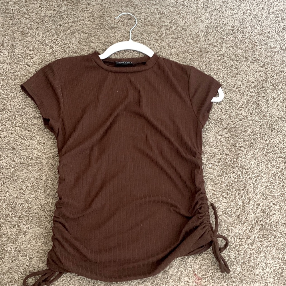 Brown y2k shirt